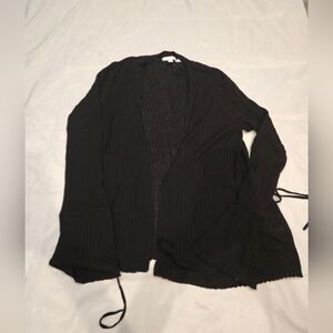 LC Lauren Conrad Love Womens Ribbed Size Small Black Cardigan